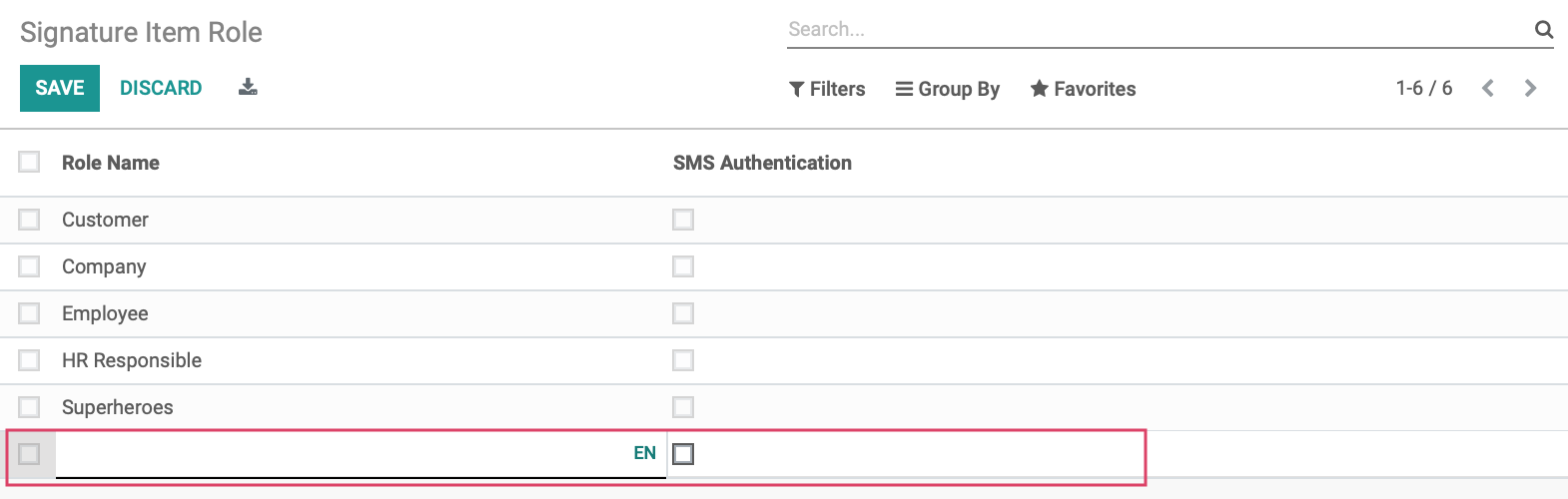 Odoo image and text block