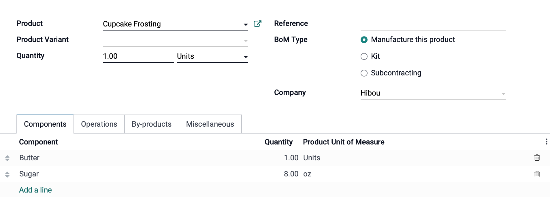 Odoo image and text block