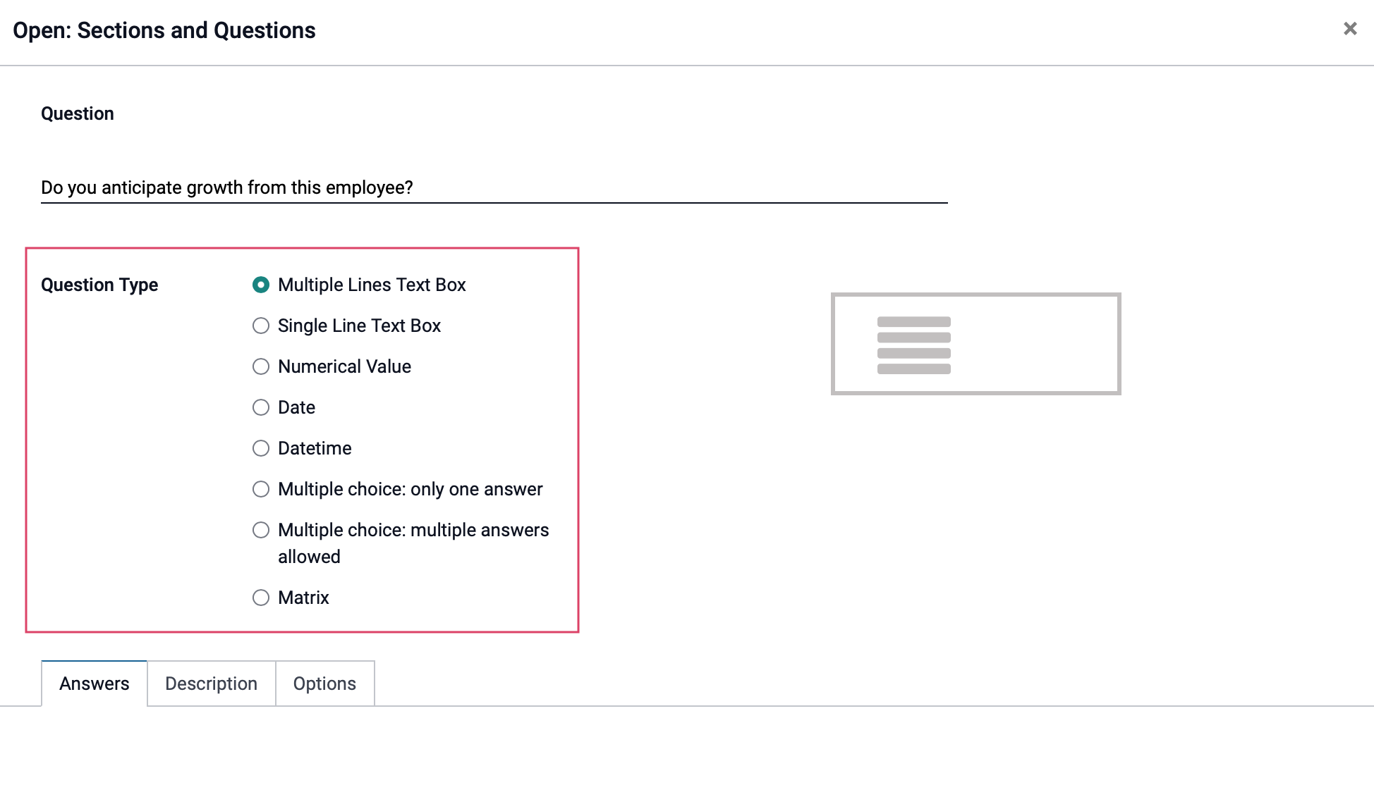 Odoo image and text block